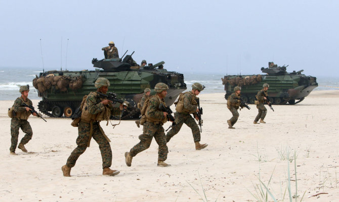 AFP/„Scanpix“ nuotr./Amerikiečių kariai Baltijos šalyse