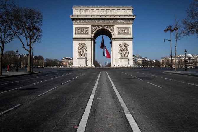 AFP/„Scanpix“ nuotr./Tuščias Paryžius
