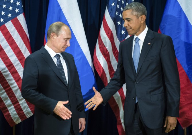 „Scanpix“/AP nuotr./Vladimiras Putinas ir Barackas Obama