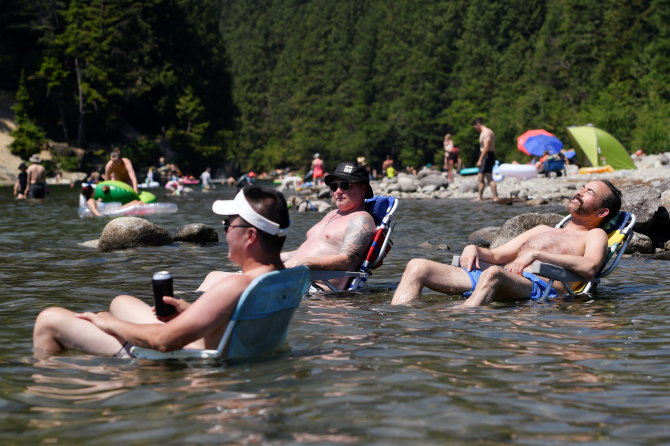 „Reuters“/„Scanpix“ nuotr./Rekordinė karščio banga Kanadoje