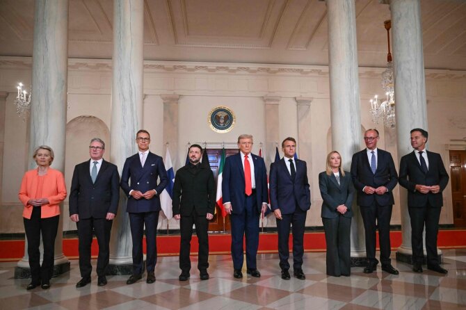 Europos lyderiai Baltuosiuose rūmuose / ANDREW CABALLERO-REYNOLDS / AFP