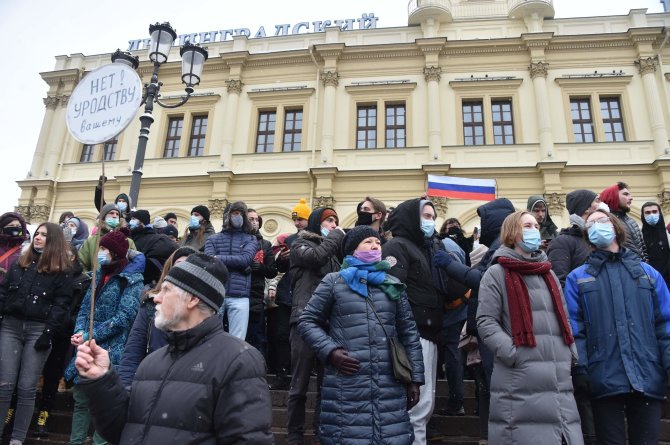 AFP/„Scanpix“ nuotr./Protestas Maskvoje
