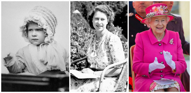 „Scanpix“ nuotr./90-ąjį gimtadienį švenčianti Elizabeth II: nuo kūdikystės iki šiandienos