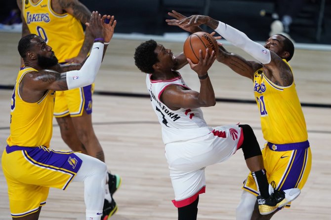 „Scanpix“ nuotr./Kyle'as Lowry pražudė „Lakers“