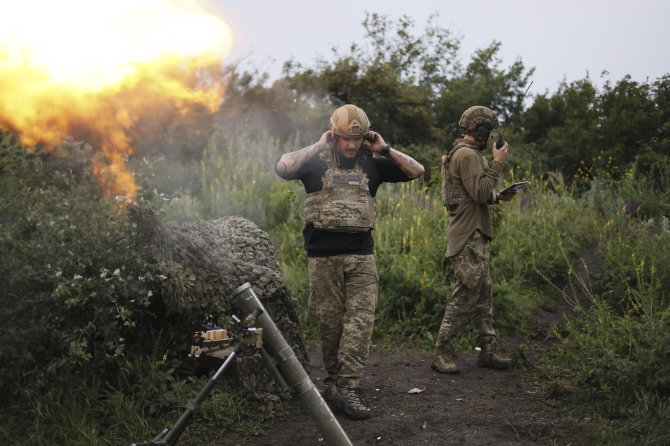 „AP“/„Scanpix“/Ukrainos kariai netoli Bachmuto