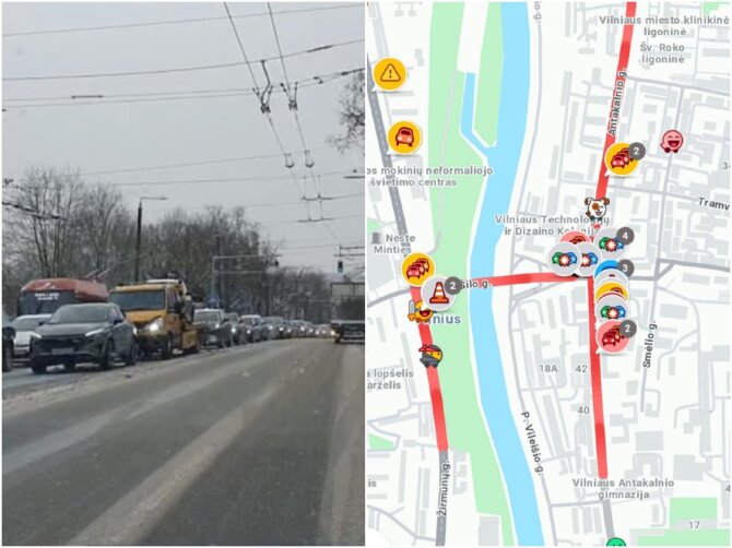 Atvaizdas iš „Waze“ programėlės/Įvykio vietoje
