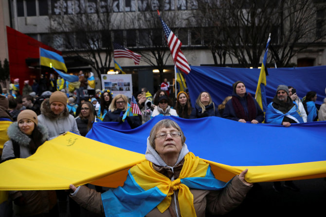 „Reuters“/„Scanpix“/Nuo karo pabėgę ukrainiečiai JAV