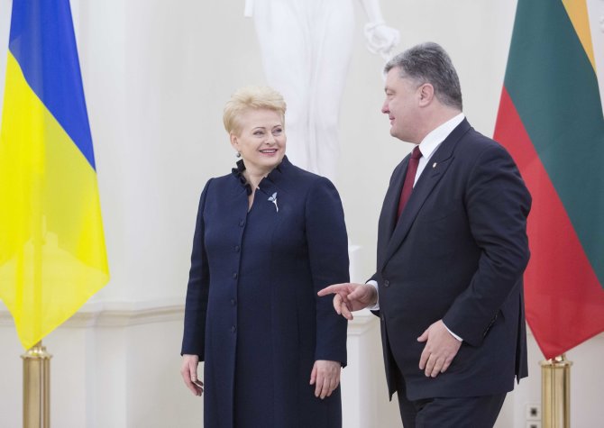 Luko Balandžio / 15min nuotr./Dalia Grybauskaitė ir Petro Porošenka