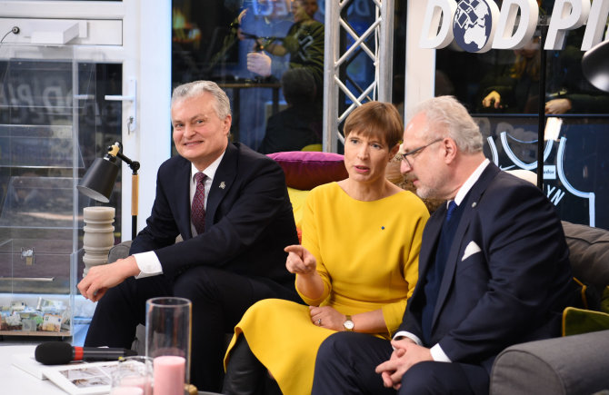 Prezidentūros/R.Dačkaus nuotr./Gitanas Nausėda, Kersti Kaljulaid, Egilas Levitas