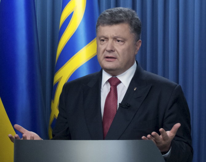 „Reuters“/„Scanpix“ nuotr./Ukrainos prezidentas Petro Porošenka