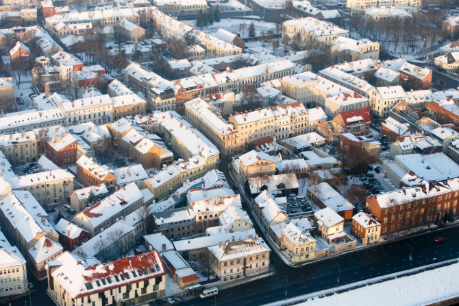 Eriko Ovčarenko/15min.lt nuotr./Kaunas ir jo apylinkės pro sraigtasparnio langą