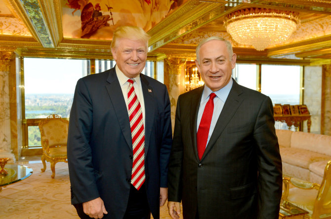 „Reuters“/„Scanpix“ nuotr./B.Netanyahu ir D.Trumpas Niujorke