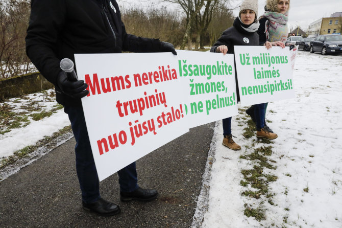 Teodoro Biliūno / 15min nuotr./„Achemos“ darbuotojų streikas