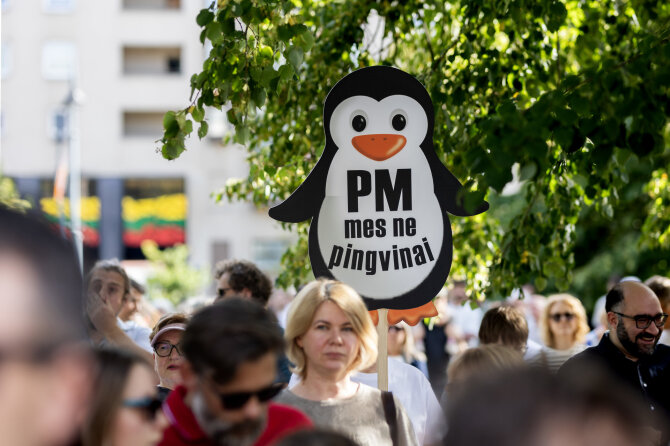 Lukas Balandis / BNS nuotr./Protestas „Sureikšminkim“