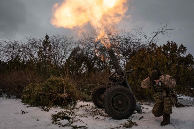 „AFP“/„Scanpix“/Ukrainos karys pozicijose prie Bachmuto