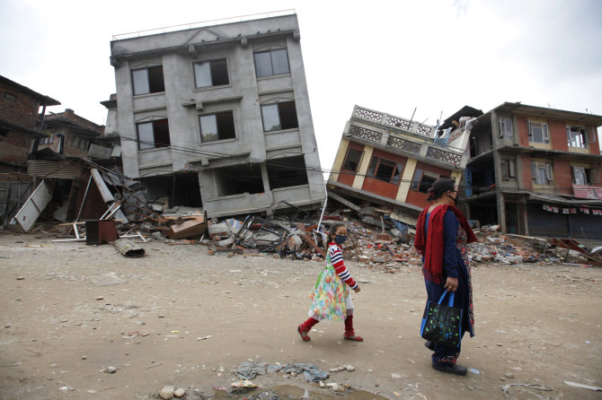 „Scanpix“/AP nuotr./Nepalas po žemės drebėjimo