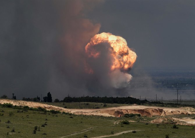 AFP/„Scanpix“ nuotr./Sprogimas Kryme. Asociatyvinė nuotr.