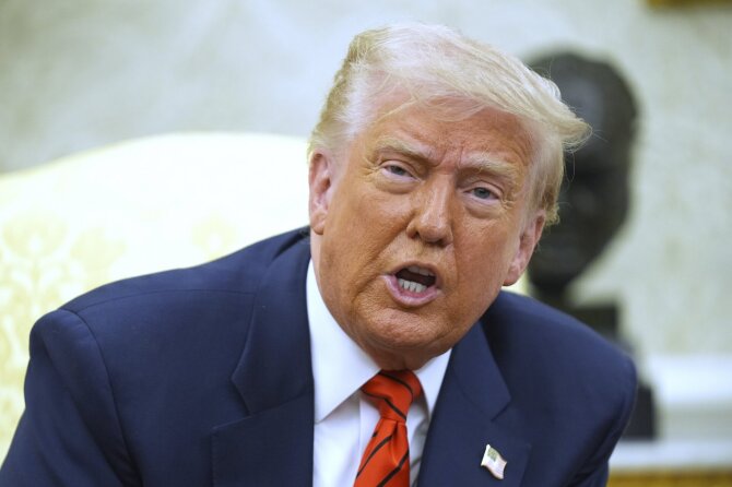 JAV prezidentas Donaldas Trumpas / Evan Vucci / AP