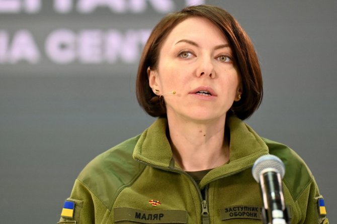 „AFP“/„Scanpix“/Ukrainos gynybos ministro pavaduotoja Hanna Maliar
