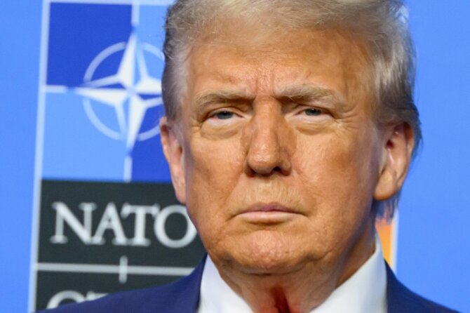 Imago / Scanpix nuotr./Donaldas Trumpas NATO susitikime Hagoje 