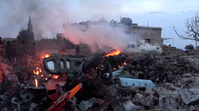 „Reuters“/„Scanpix“ nuotr./Sirijoje numuštas Rusijos naikintuvas