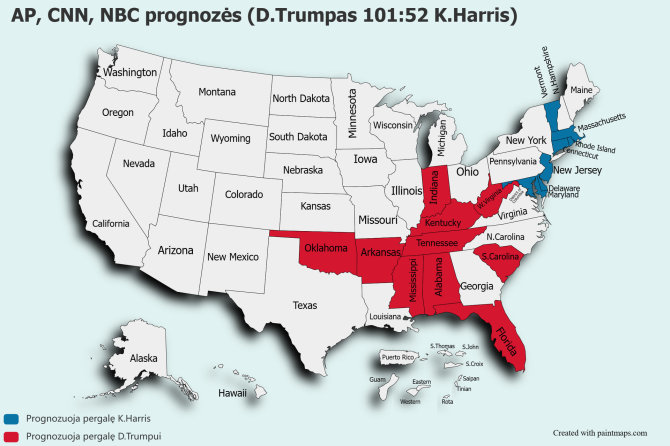 15min/AP, CNN, NBC prognozės (D.Trumpas 101:52 K.Harris)