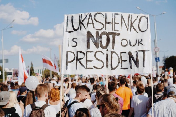 VDU nuotr./Studentų protestai Baltarusijoje