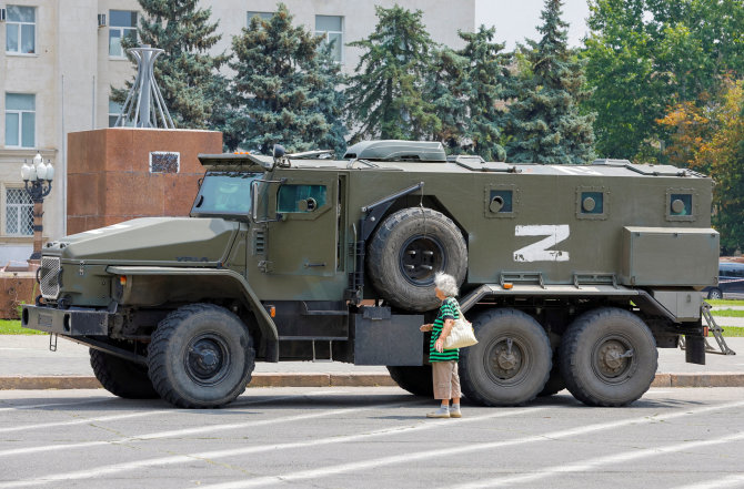 „Reuters“/„Scanpix“ nuotr./Karas Ukrainoje. Chersonas