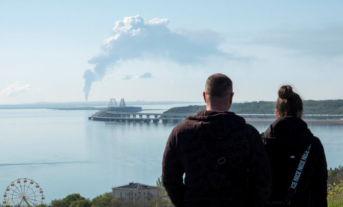 „Reuters“/„Scanpix“/Kerčės tiltas Kryme