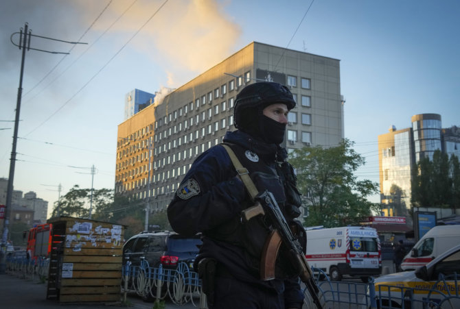 „Scanpix“/AP nuotr./Karas Ukrainoje. Kyjivas