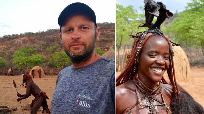 Danas Pankevičius pas himba gentį Namibijoje