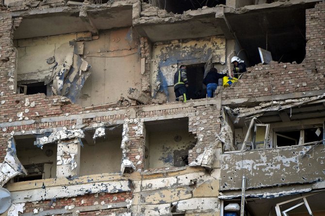 „AFP“/„Scanpix“/Rusų atakų padariniai Kyjive