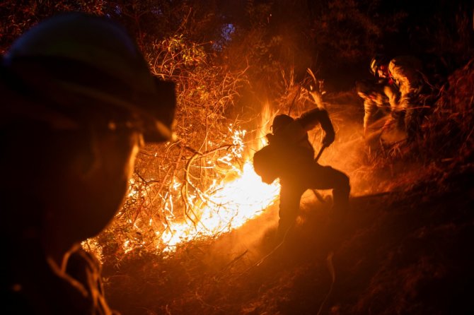 Gamtiniai gaisrai Los Andžele / Ringo Chiu / REUTERS