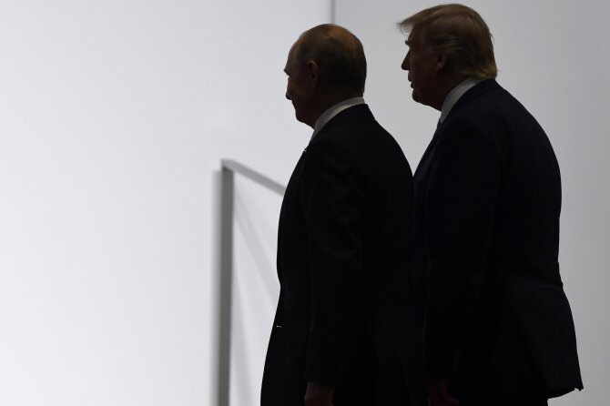 AP/ „Scanpix“/Vladimiras Putinas, Donaldas Trumpas
