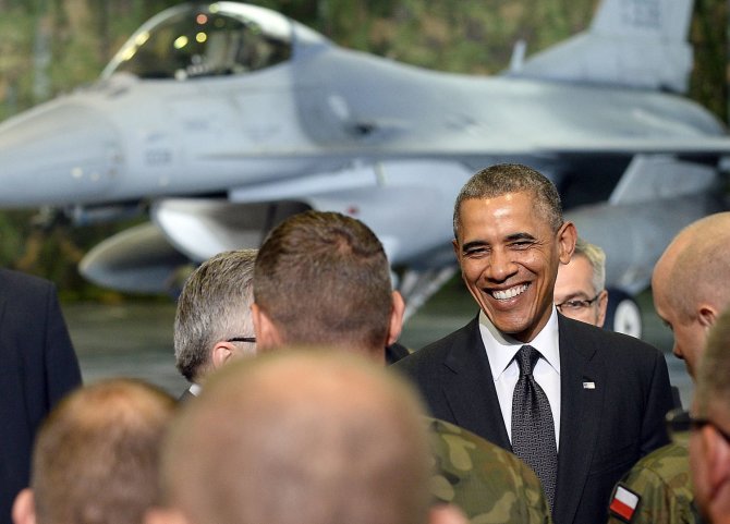 AFP/„Scanpix“ nuotr./JAV prezidentas Barackas Obama Lenkijoje