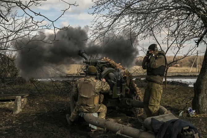 „AFP“/„Scanpix“/Ukrainos karių pajėgos prie Bachmuto