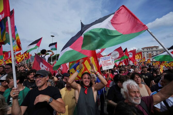 AP/ „Scanpix“/Protestai Italijoje