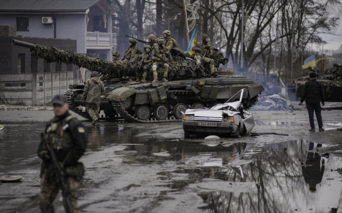 „Scanpix“/AP nuotr./Karas Ukrainoje. Kyjivas