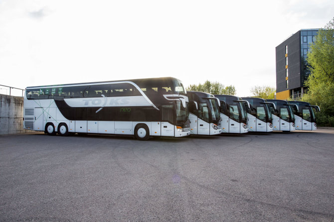 Bendrovės nuotr./„TOKS“ autobusai