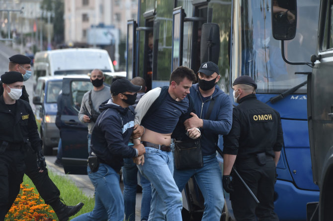 AFP/„Scanpix“ nuotr./Protestai Baltarusijoje