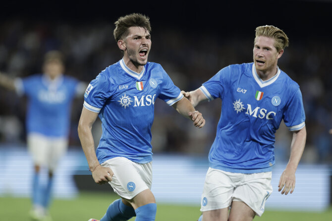 „Scanpix“/AP nuotr./Billy Gilmouras ir Kevinas De Bruyne