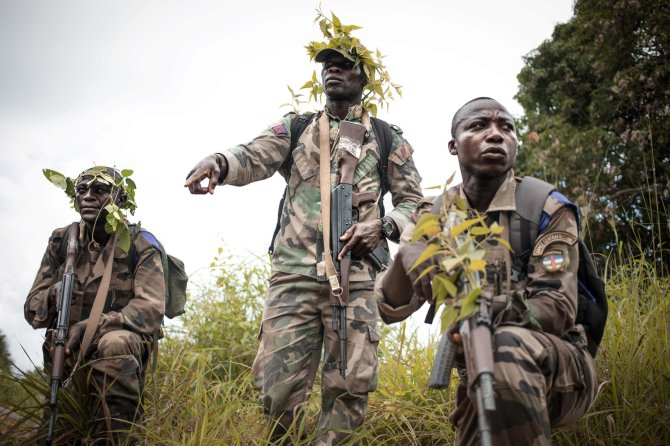 AFP/„Scanpix“ nuotr./Centrinės Afrikos Respublikos kariai