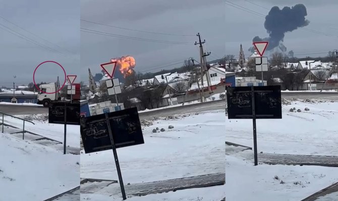 Stopkadras/Koliažas/Belgorodo srityje  sudužo rusų karinis lėktuvas