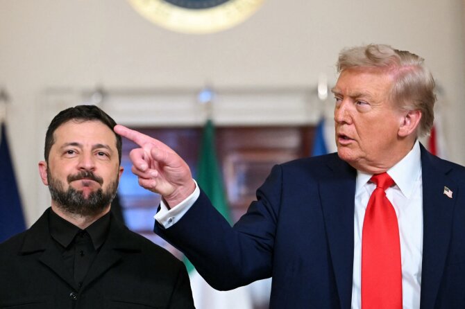 V. Zelenskis ir D. Trumpas / ANDREW CABALLERO-REYNOLDS / AFP