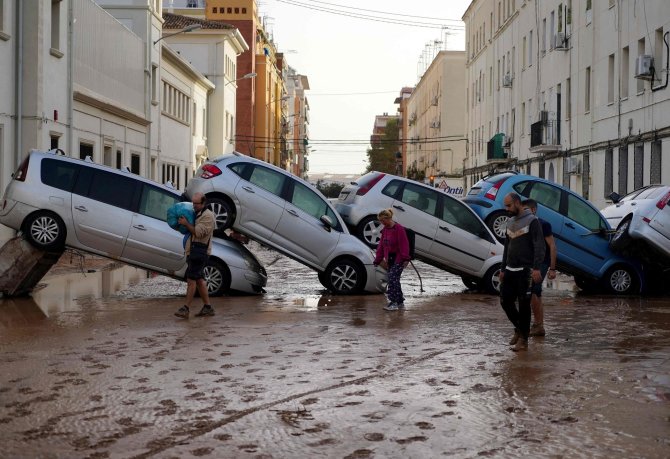 AFP/„Scanpix“ nuotr./Potvyniai Ispanijoje