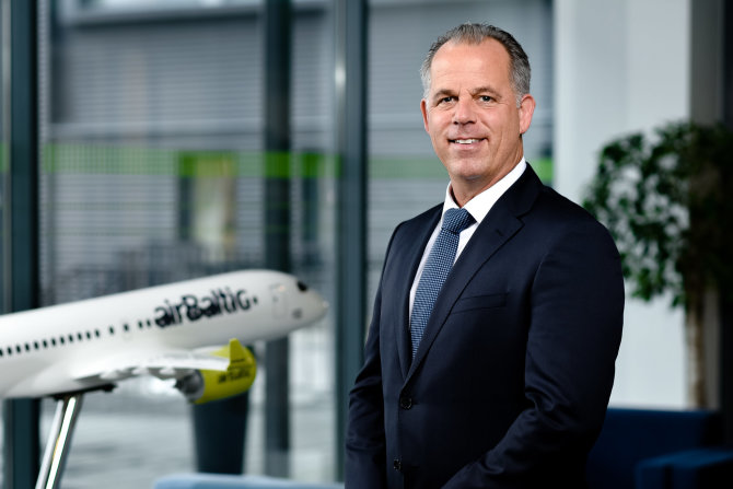 „airBaltic“ nuotr./Aviacijos kompanijos „airBaltic“ vadovas Martinas Gaussas