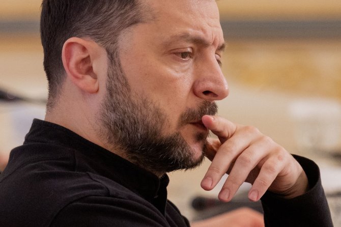 „AFP“/„Scanpix“/Ukrainos prezidentas Volodymyras Zelenskis