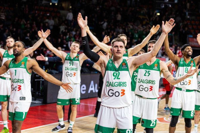 zalgiris.lt nuotr./„Žalgirio“ triumfas patekus į Eurolygos atkrintamąsias