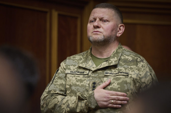„AP“/„Scanpix“/Ukrainos ginkluotųjų pajėgų vyriausiasis vadas Valerijus Zalužnas