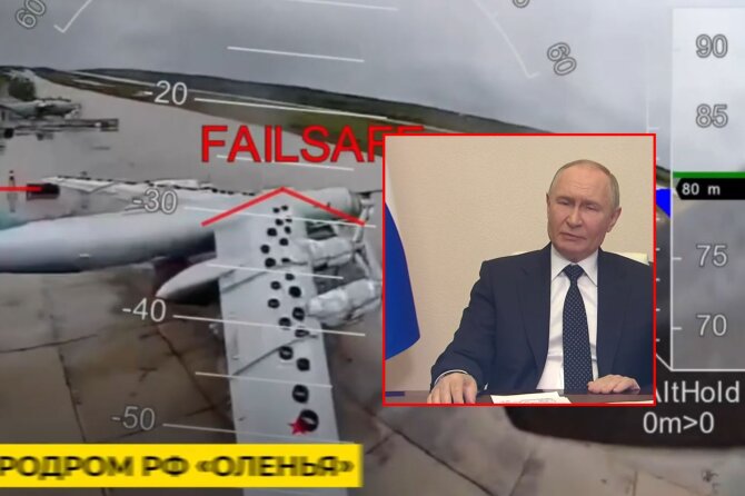 Stopkadras/Ukrainos SBU operacija „Voratinklis“ prieš Rusijos bombonešius ir Vladimiras Putinas